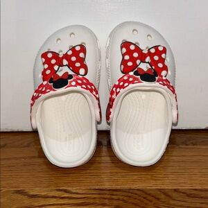 Disney Crocs Red and White Minnie Mouse design